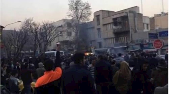  'People protest in Tehran, Iran December 30, 2017 in this still image from a video obtained'