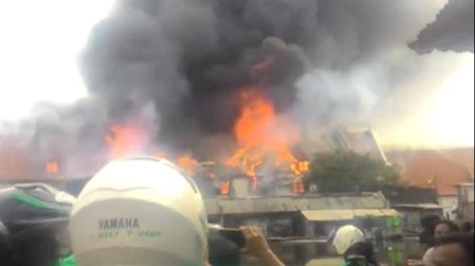 Fire rips through 17th century heritage building in Indonesia