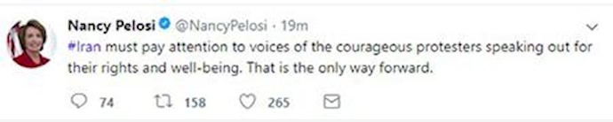 Nancy Pelosi sides with the Iranian people in their uprisings