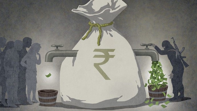  'An illustration showing where the country's wealth is going to'