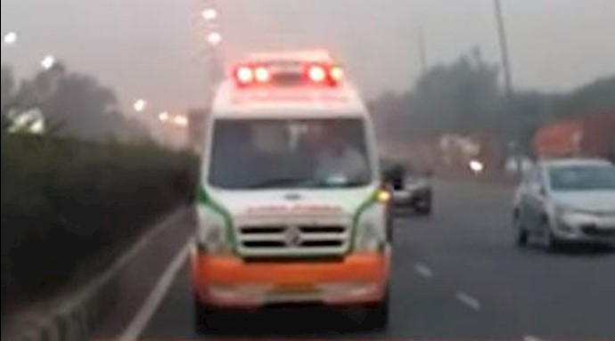  'ambulance in China, The government statement said the cause of the explosion remains under investigation'
