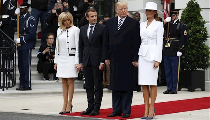 'President Donald Trump, first lady Melania Trump, French President Emmanuel Macron and his wife Brigitte Macron'