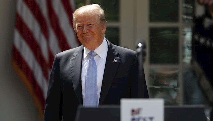  'US President Trump announcing his decision on withdrawing from Iran nuke deal'