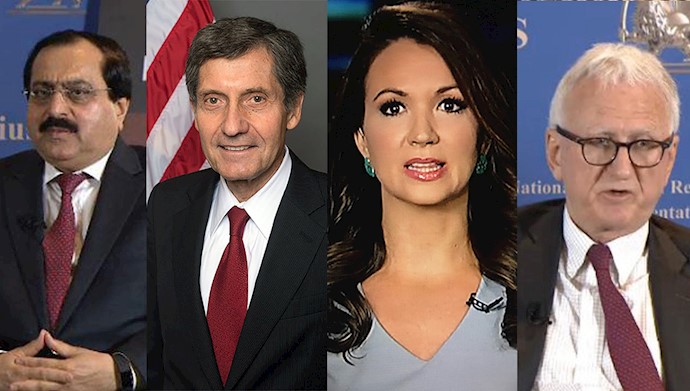  'Alireza Jafarzadeh (L), Amb Joseph DeTrani (CL), Rebeccah Heinrichs (CR), Amb. Robert Joseph (R)'