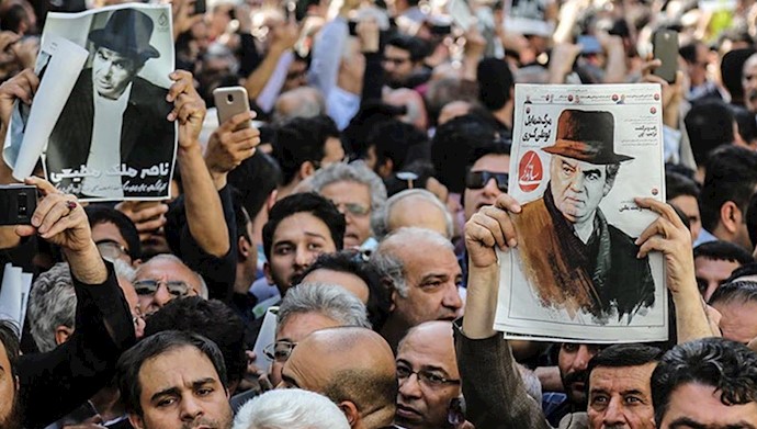  'The funeral ceremony of Naser Malek Motiei, turned into an anti-regime demonstration.'