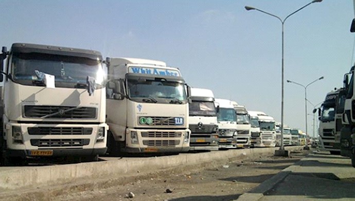  'Truck drivers on strike across Iran (File Photo)'