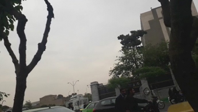  'A number of male protesters were arrested after being severely beaten '