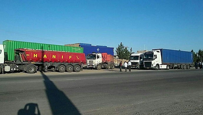  'A general strike launched by truck drivers across Iran'