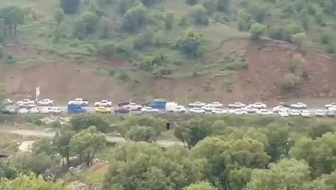  'Worshipers in the city of Baneh, western Iran boycotted a Friday prayer sermons '